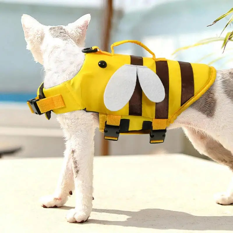 Dog Life Vest Adjustable Handle Waterproof Ripstop Quick Release For Boating