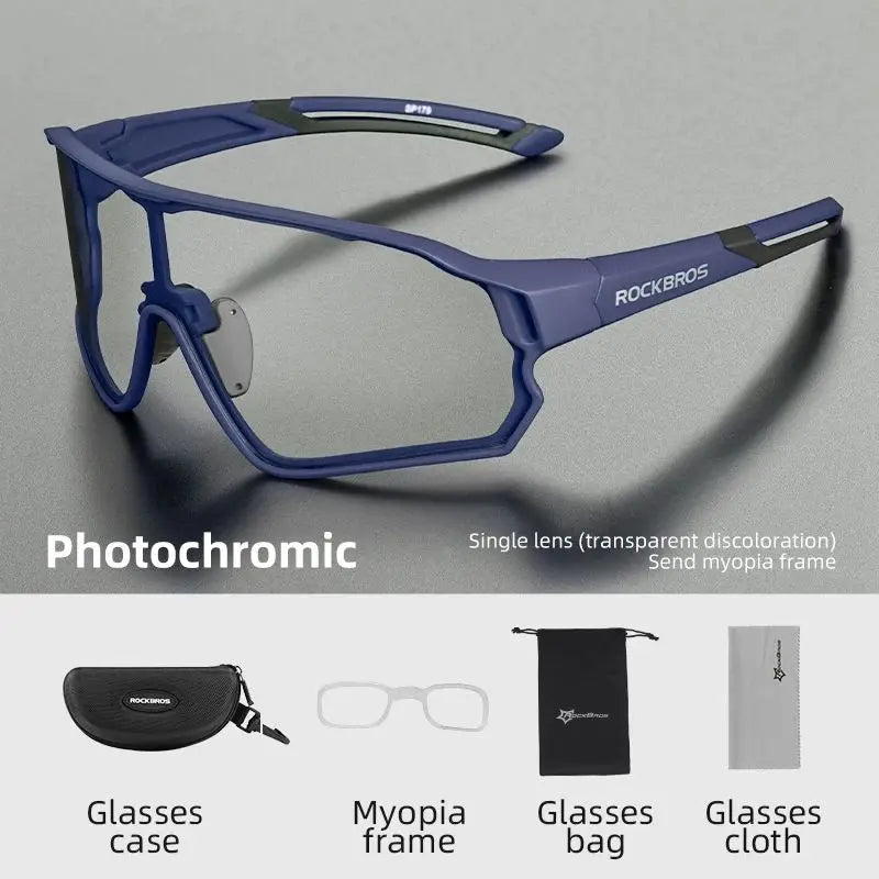 Rockbros Photochromic Cycling Glasses UV400 Protection Ultra Light Eyewear