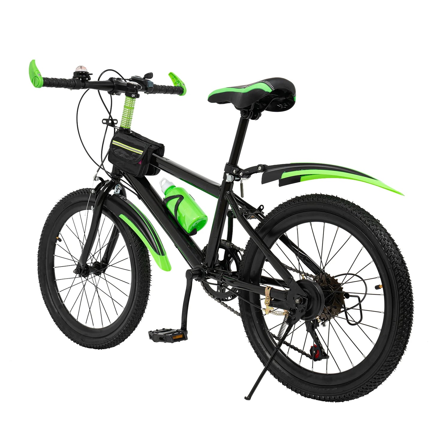 20 Inch Mountain Bike 7 Speed Kids Bicycle Dual Disc Brakes Unisex Children's Bicycle Height Adjustable MTB Boys Girls Riding Bike