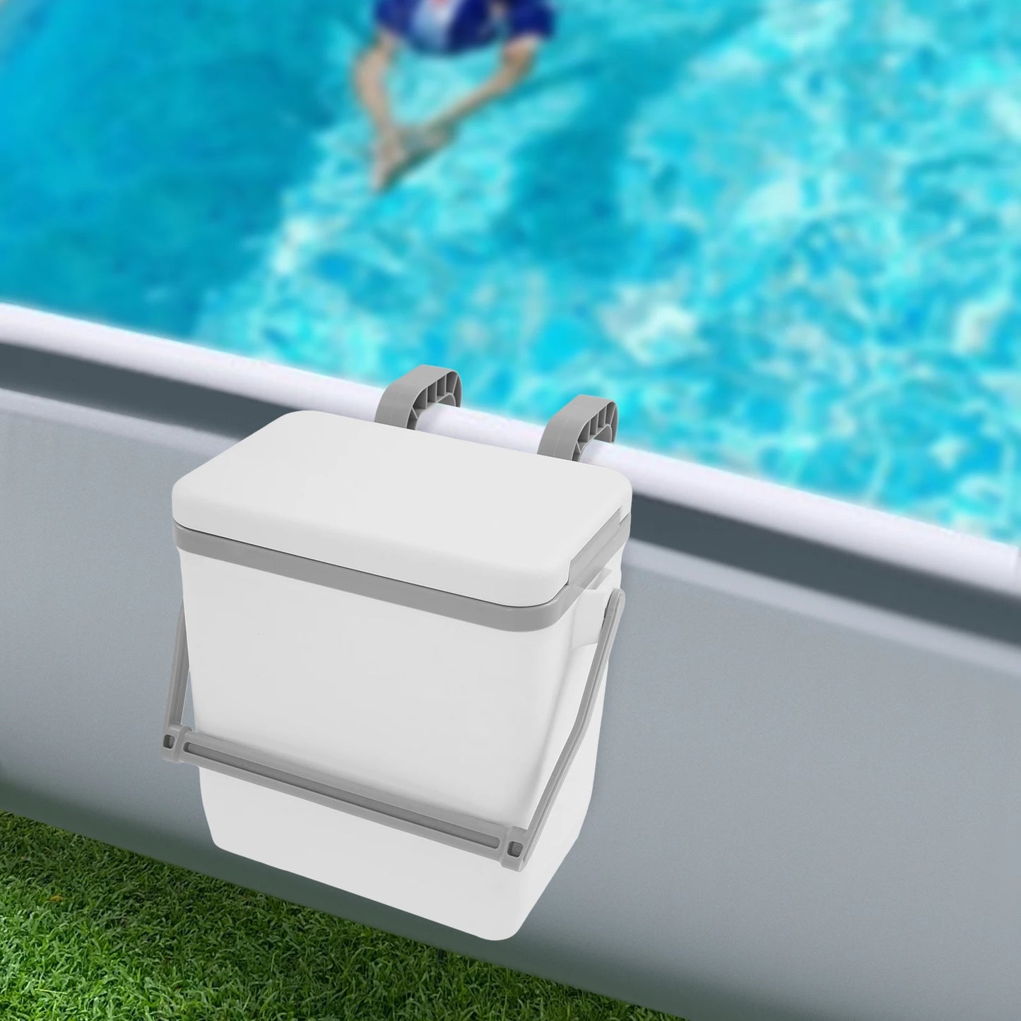 Above Ground Pool Cooler with Portable Handle Insulated for 24 Hours 10L