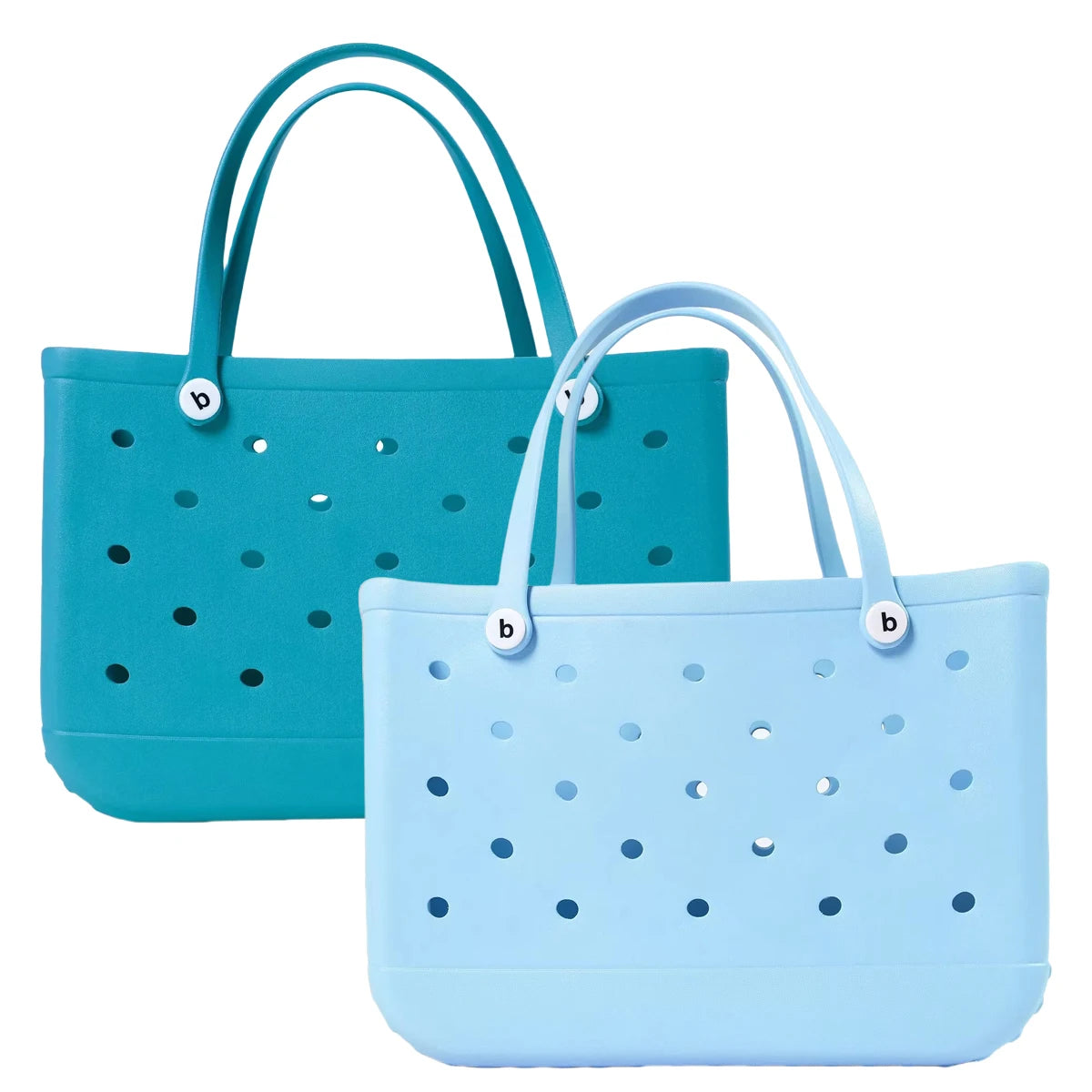 XL Waterproof Beach Bag for Women EVA Rubber Tote Storage Basket Travel Handbag