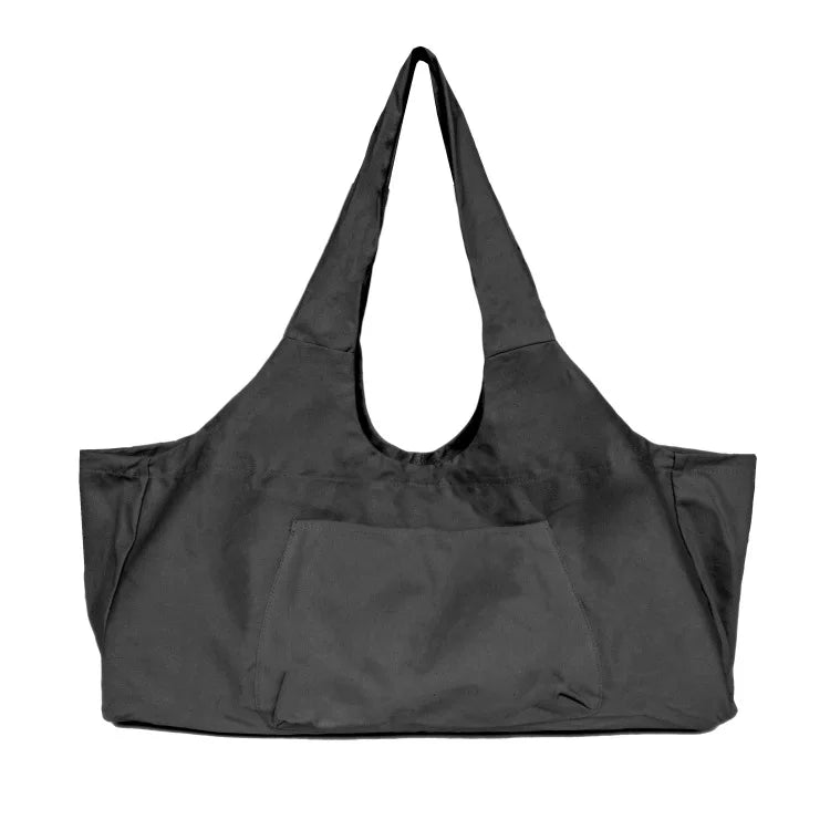 Multi Color Canvas Oversized Yoga Mat Bag Tote with Side Pocket