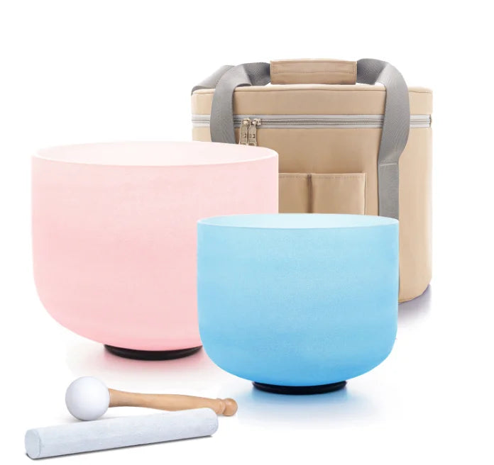 Hye Eun Pink Quartz Crystal Singing Bowl Set 7 Piece Chakra