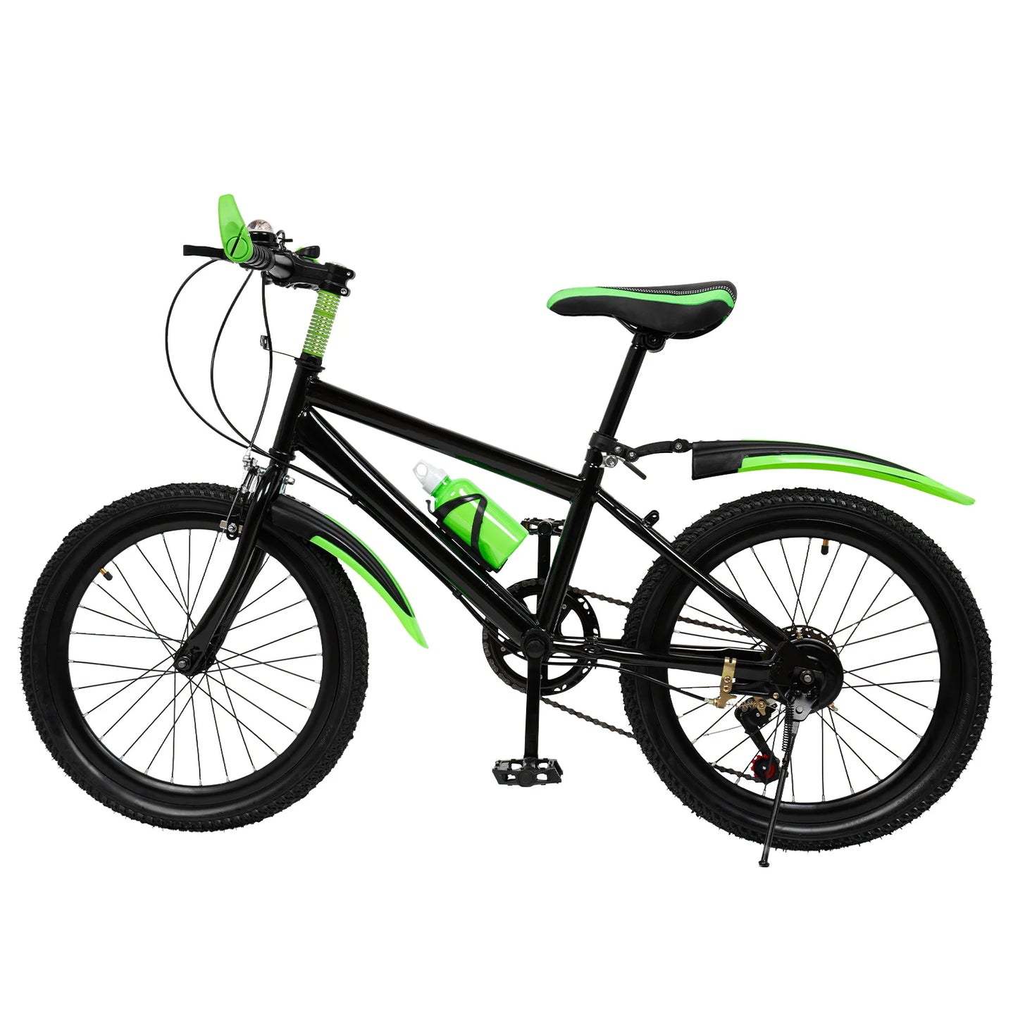 20 Inch Mountain Bike 7 Speed Kids Bicycle Dual Disc Brakes Unisex Children's Bicycle Height Adjustable MTB Boys Girls Riding Bike