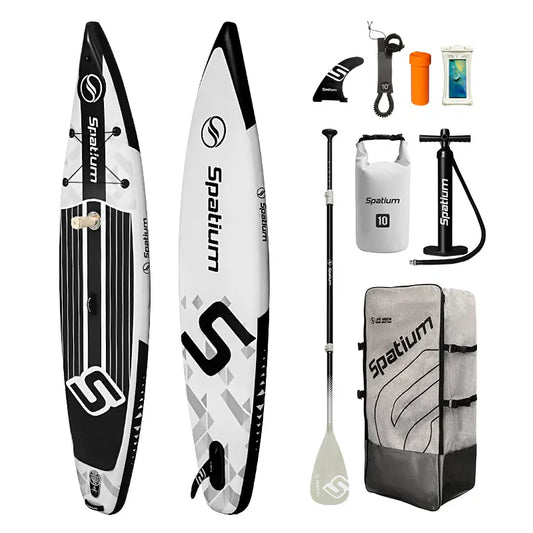 Spatium Touring Non Slip Inflatable Stand Up Paddle Board Kit With Pump Backpack
