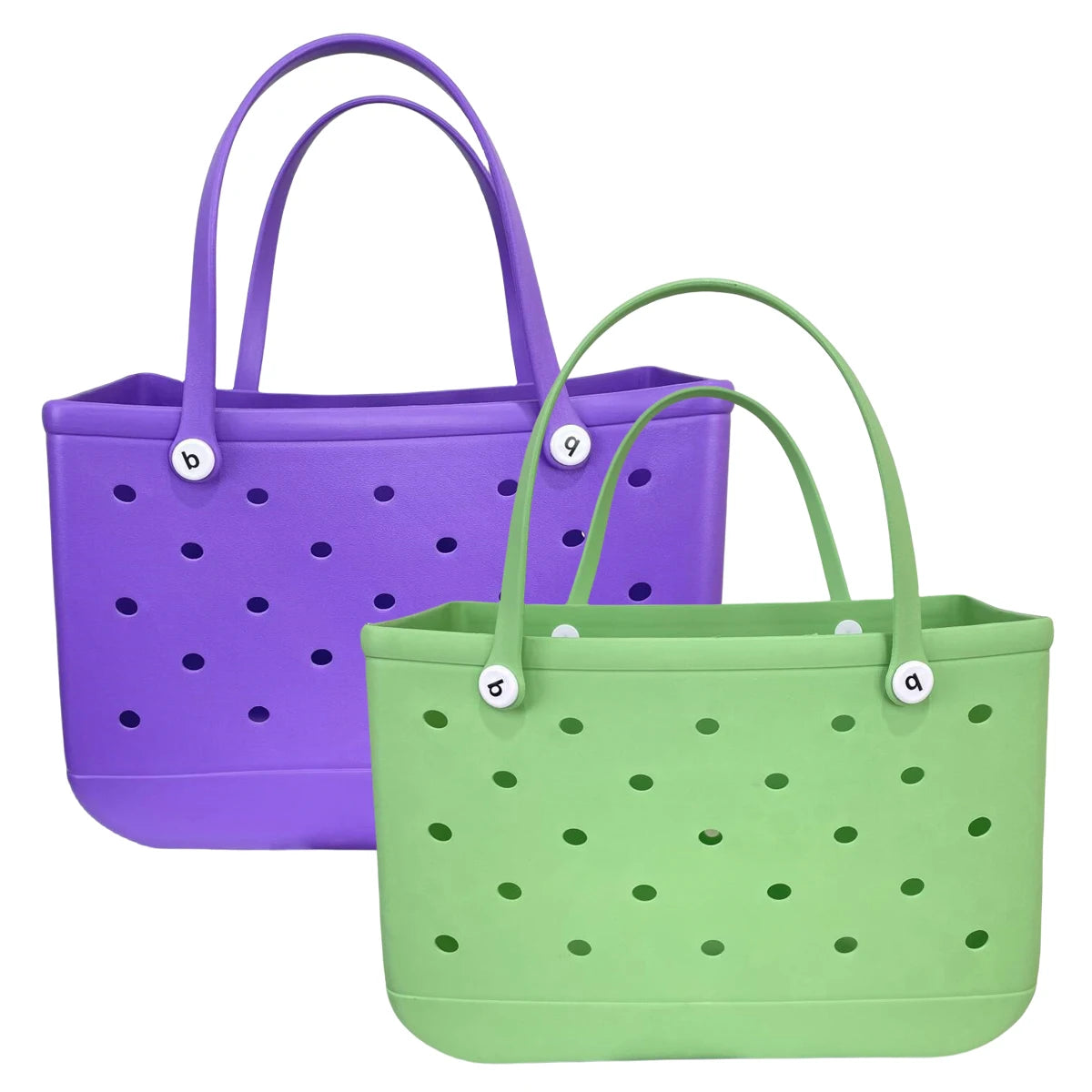 XL Waterproof Beach Bag for Women EVA Rubber Tote Storage Basket Travel Handbag