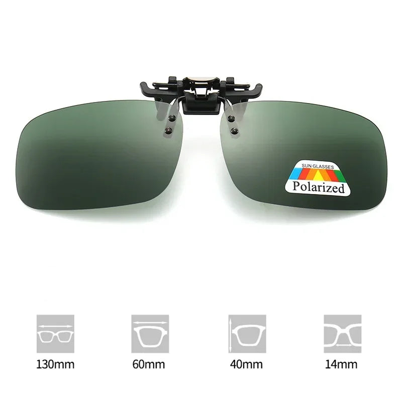 Polarized Sunglasses Clip On Driving Night Vision UV400 Outdoor Shades