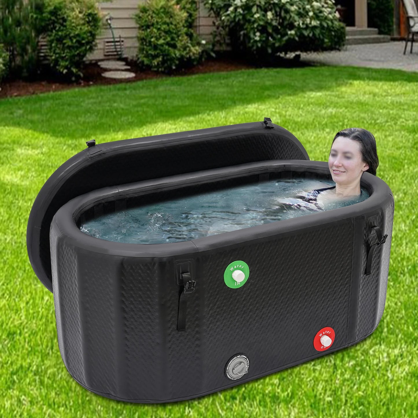 Inflatable Ice Bath Tub with Pump for Athletes and Competitions - PVC 370L