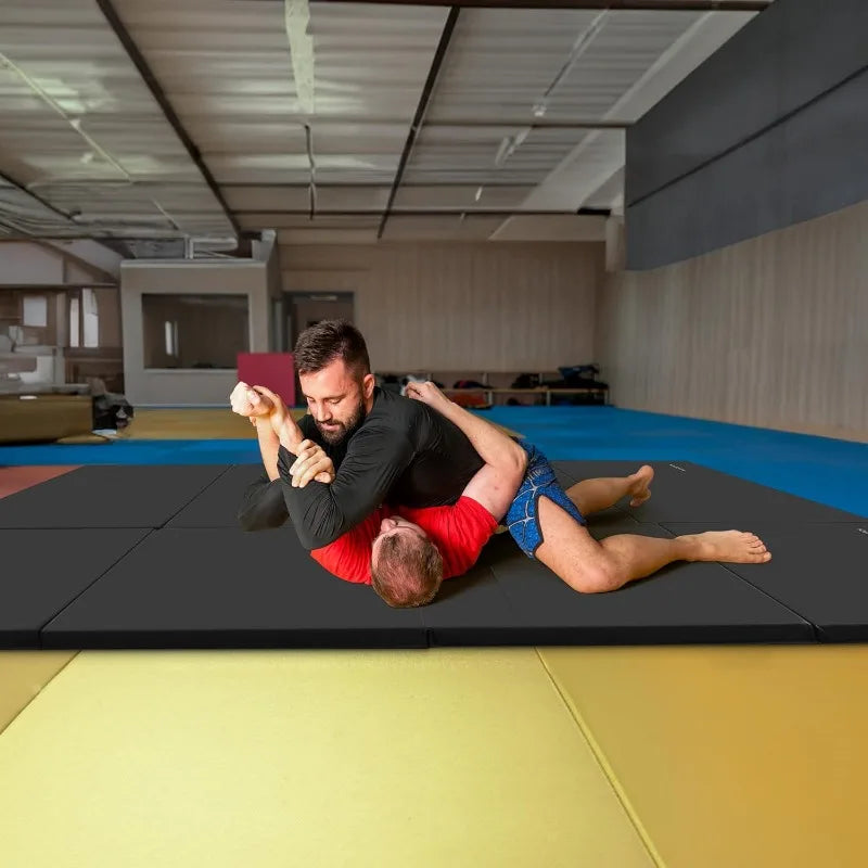 BalanceFrom Folding Gymnastics Mat 4x10 Feet Non Slip Home Gym Equipment