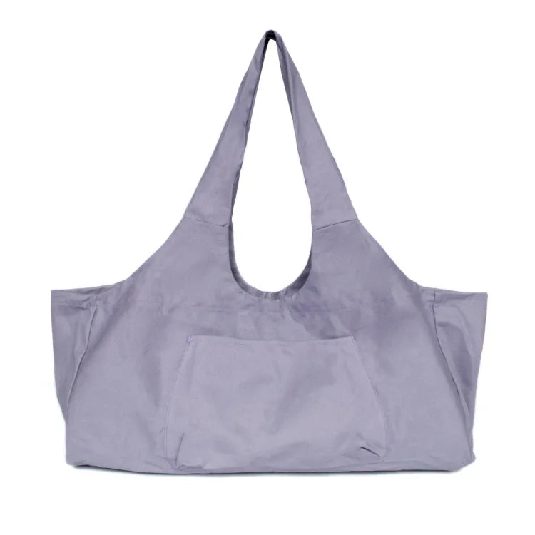 Multi Color Canvas Oversized Yoga Mat Bag Tote with Side Pocket
