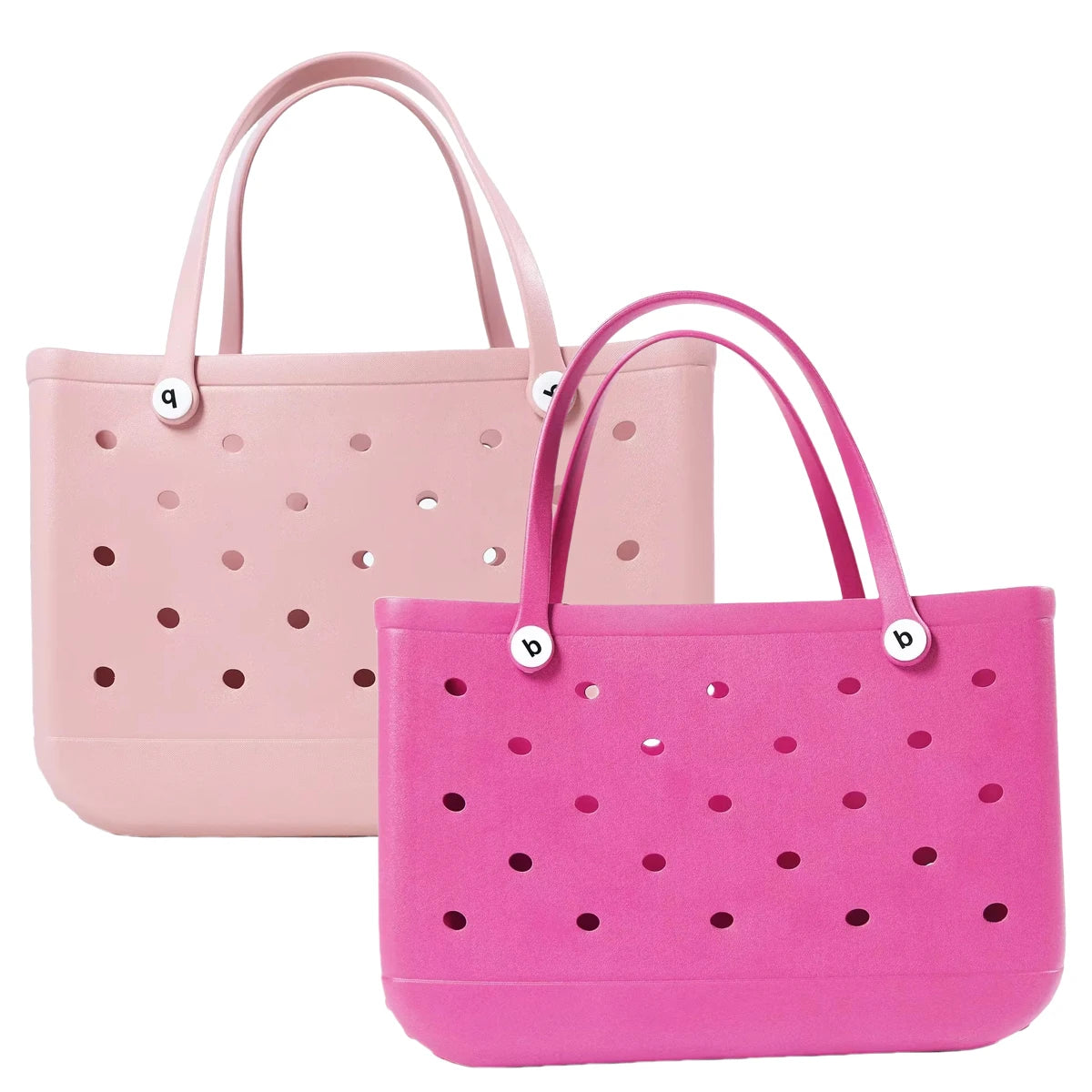 XL Waterproof Beach Bag for Women EVA Rubber Tote Storage Basket Travel Handbag
