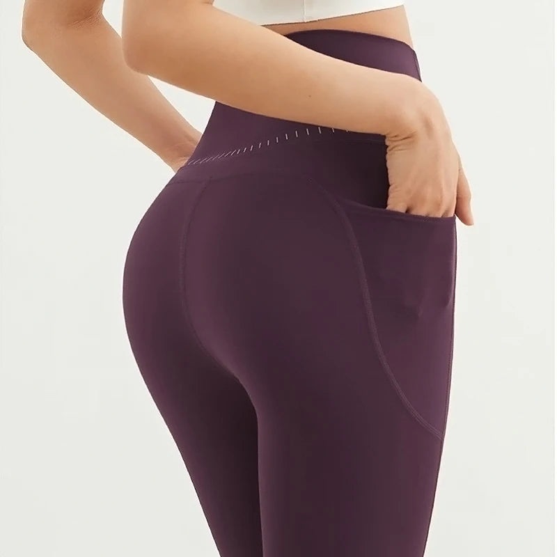 High Waist Push Up Fitness Leggings Women Yoga Pants Nude
