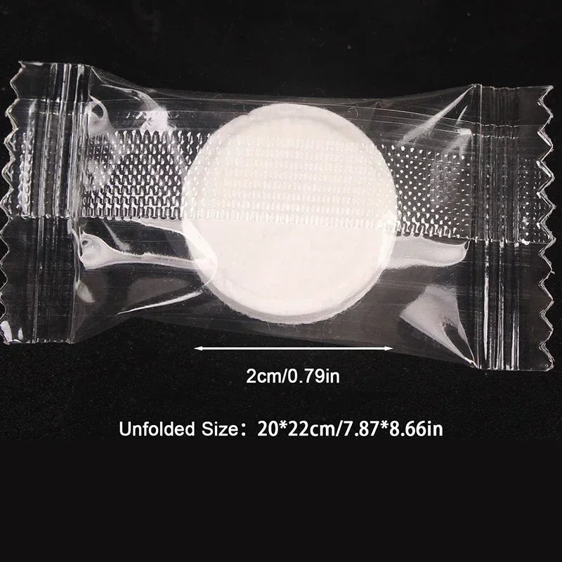 Portable Compressed Bath Towels Pack 10 To 100 Disposable Makeup Wipes Nonwoven