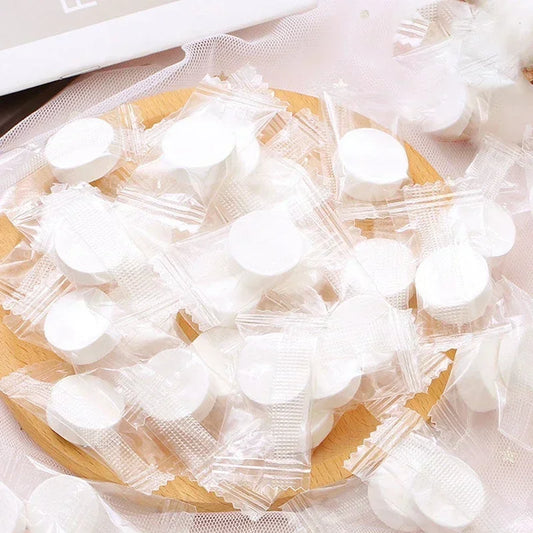 Portable Compressed Bath Towels Pack 10 To 100 Disposable Makeup Wipes Nonwoven