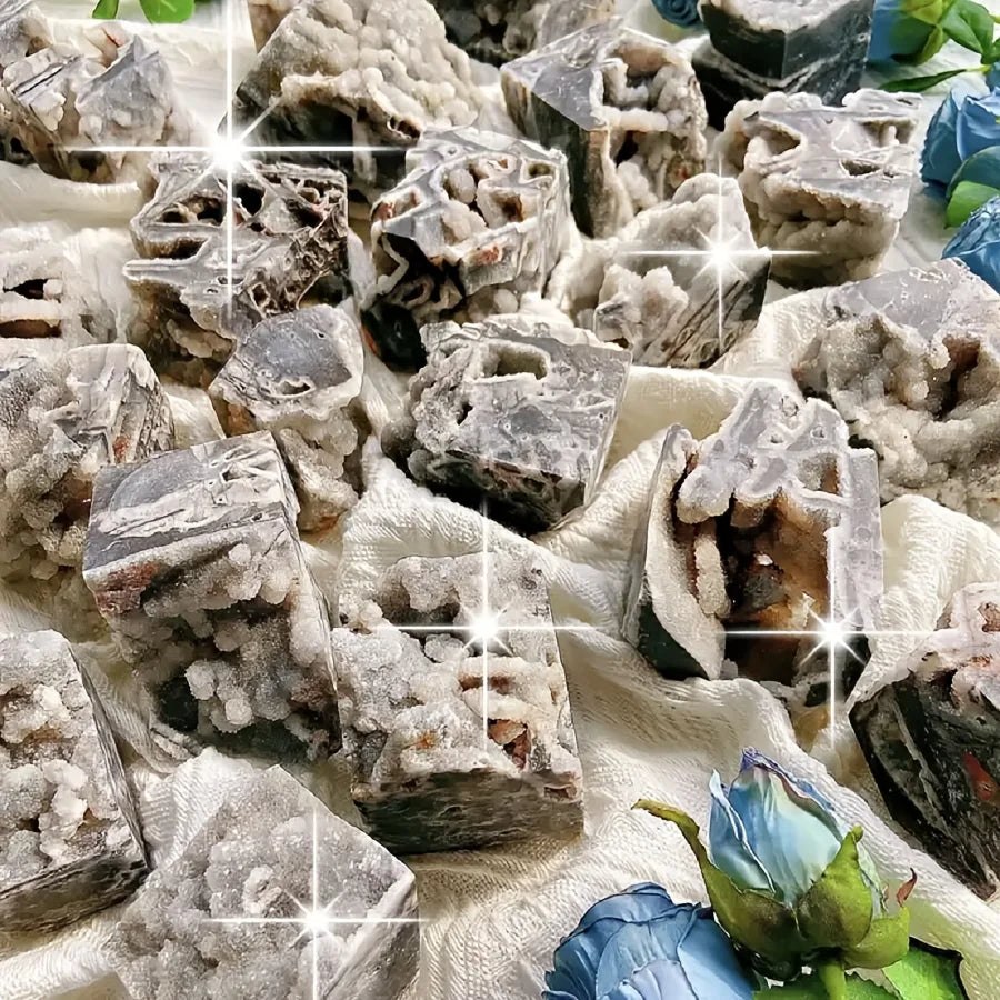 Amazing Sphalerite Geode Cube Crystal Druzy Home Decor Gift