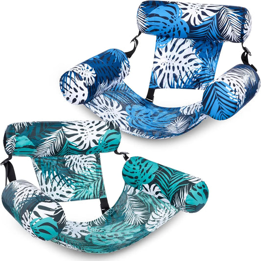 Joyfy Leaf Inflatable Pool Chair Lounger For Adults Two Pack