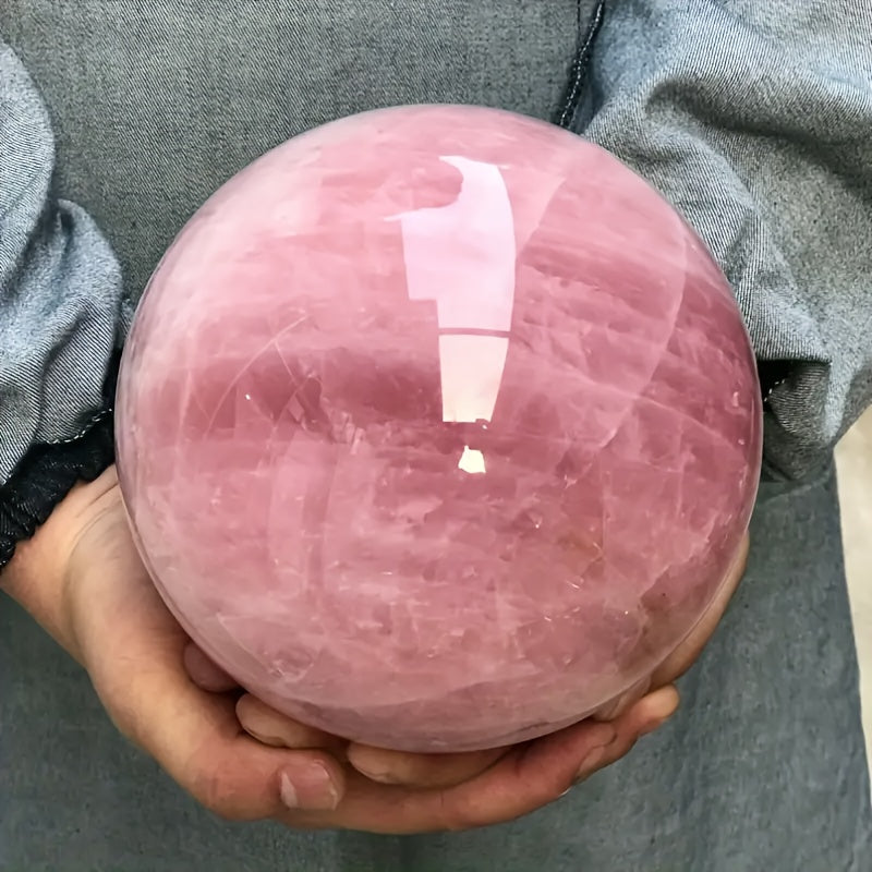 Natural Polished Rose Quartz Crystal Ball Massage Sphere